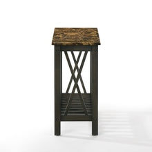 Load image into Gallery viewer, EDEN CHAIRSIDE TABLE-ESPRESSO W/FAUX MARBLE TOP
