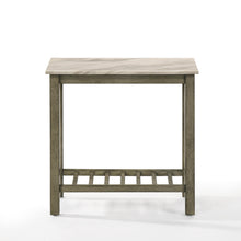 Load image into Gallery viewer, EDEN CHAIRSIDE TABLE-GRAY W/FAUX MARBLE TOP
