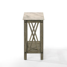 Load image into Gallery viewer, EDEN CHAIRSIDE TABLE-GRAY W/FAUX MARBLE TOP
