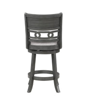 Load image into Gallery viewer, GIA 24&quot; SWIVEL COUNTER STOOL-GRAY W/GRAY FABRIC SEAT
