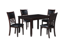 Load image into Gallery viewer, GIA 5PC 48&quot; RECT. DINING TABLE &amp; 4 CHAIRS-EBONY
