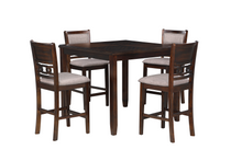 Load image into Gallery viewer, GIA 5PC 42&quot; SQUARE COUNTER TABLE &amp; 4 CHAIRS-CHERRY
