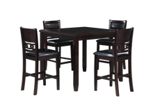 Load image into Gallery viewer, GIA 5PC 42&quot; SQUARE COUNTER TABLE &amp; 4 CHAIRS-EBONY
