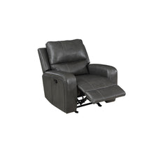 Load image into Gallery viewer, LINTON LEATHER GLIDER RECLINER-GRAY
