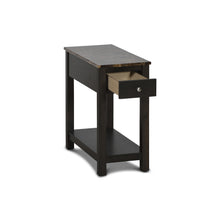 Load image into Gallery viewer, NOAH END TABLE WITH DRAWER-ESPRESSO W/FAUX MARBLE TOP

