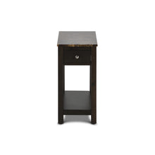 Load image into Gallery viewer, NOAH END TABLE WITH DRAWER-ESPRESSO W/FAUX MARBLE TOP
