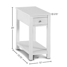 Load image into Gallery viewer, NOAH END TABLE WITH DRAWER-WHITE
