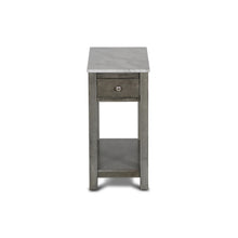 Load image into Gallery viewer, NOAH END TABLE WITH DRAWER-GRAY W/FAUX MARBLE TOP
