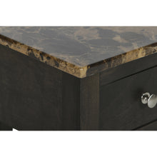 Load image into Gallery viewer, NOAH END TABLE WITH DRAWER-ESPRESSO W/FAUX MARBLE TOP
