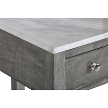 Load image into Gallery viewer, NOAH END TABLE WITH DRAWER-GRAY W/FAUX MARBLE TOP

