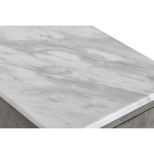 Load image into Gallery viewer, NOAH END TABLE WITH DRAWER-GRAY W/FAUX MARBLE TOP
