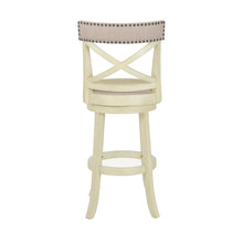 Load image into Gallery viewer, YORK 29&quot; BAR STOOL-ANT WHITE W/FABRIC SEAT
