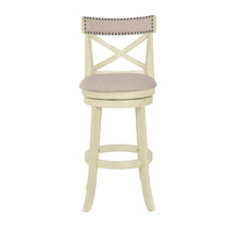 Load image into Gallery viewer, YORK 29&quot; BAR STOOL-ANT WHITE W/FABRIC SEAT
