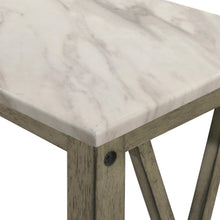 Load image into Gallery viewer, EDEN CHAIRSIDE TABLE-GRAY W/FAUX MARBLE TOP
