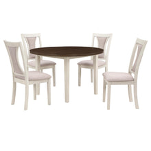 Load image into Gallery viewer, HUDSON 48&quot; ROUND DINING TABLE &amp; 4 CHAIR SET-BROWN/CREME
