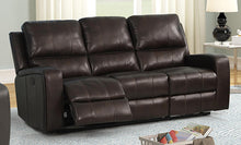 Load image into Gallery viewer, New Classic Furniture Linton Sofa with Dual Recliner in Brown image
