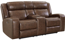 Load image into Gallery viewer, New Classic Furniture Atticus Console Loveseat With Power Footrest in Mocha image
