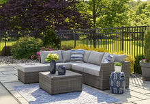 Load image into Gallery viewer, Petal Road Outdoor Loveseat Sectional/Ottoman/Table Set (Set of 4)
