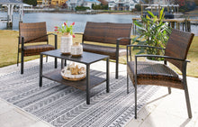 Load image into Gallery viewer, Zariyah Outdoor Love/Chairs/Table Set (Set of 4)
