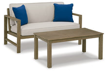 Load image into Gallery viewer, Fynnegan Outdoor Loveseat with Table (Set of 2) image
