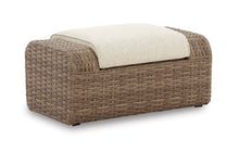 Load image into Gallery viewer, Sandy Bloom Outdoor Ottoman with Cushion
