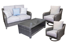 Load image into Gallery viewer, Elite Park Outdoor Loveseat, Lounge Chairs and Cocktail Table image
