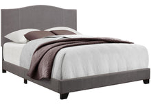 Load image into Gallery viewer, Pulaski ACH All-In-One Queen Modified Camel Back Upholstered Bed in Grey image
