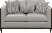 Load image into Gallery viewer, Pulaski Addison Leather Loveseat in Light Grey image
