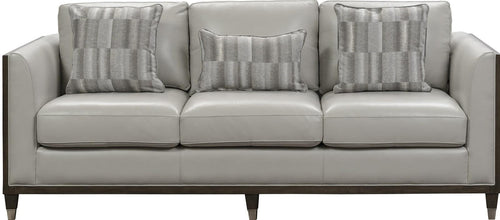 Pulaski Addison Leather Sofa in Light Grey image