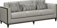 Load image into Gallery viewer, Pulaski Addison Leather Sofa in Light Grey
