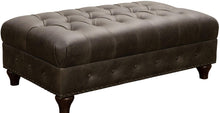 Load image into Gallery viewer, Pulaski Charlie Leather Cocktail Ottoman in Heritage Brown
