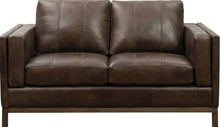 Load image into Gallery viewer, Pulaski Drake Leather Loveseat in Brown image
