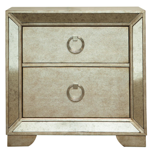 Pulaski Farrah 2 Drawer Nightstand with Cedar Lining in Metallic image