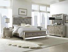 Load image into Gallery viewer, Pulaski Farrah Queen Panel Bed with Tufting in Metallic
