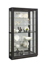 Load image into Gallery viewer, Pulaski Framed Sliding Door 5 Shelf Curio Cabinet in Dark Brown image
