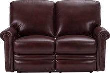 Load image into Gallery viewer, Pulaski Grant Leather Power Reclining Loveseat in Oxblood image
