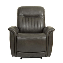 Load image into Gallery viewer, Pulaski Leather Curved Arm Power Recliner in El Paso Brown image
