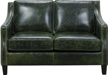 Load image into Gallery viewer, Pulaski Miles Leather Loveseat in Verdant Green image

