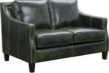 Load image into Gallery viewer, Pulaski Miles Leather Loveseat in Verdant Green
