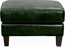 Load image into Gallery viewer, Pulaski Miles Leather Ottoman in Verdant Green image
