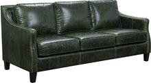 Load image into Gallery viewer, Pulaski Miles Leather Sofa in Verdant Green
