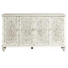 Load image into Gallery viewer, Pulaski Ornate Four Door White Credenza
