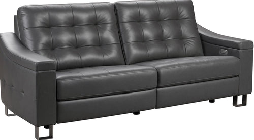 Pulaski Parker Leather Reclining Sofa in Supple Gray image