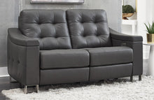 Load image into Gallery viewer, Pulaski Parker Leather Reclining Loveseat in Supple Gray
