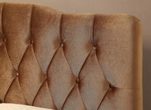 Load image into Gallery viewer, Pulaski Queen Upholstered Soft Shape Headboard in Velvet Bronze
