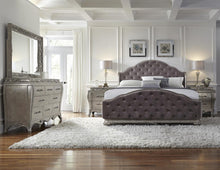 Load image into Gallery viewer, Pulaski Rhianna California King Upholstered Bed in Silver Patina
