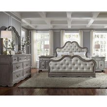 Load image into Gallery viewer, Pulaski Simply Charming Queen Tufted Upholstered Bed in Light Wood
