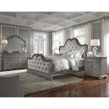 Load image into Gallery viewer, Pulaski Simply Charming King Tufted Upholstered Bed in Light Wood
