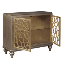 Load image into Gallery viewer, Pulaski Two Door Accent Chest with Pierced Gold Leaf Doors
