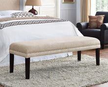 Load image into Gallery viewer, Pulaski Upholstered Bed Bench with Nailhead Trim
